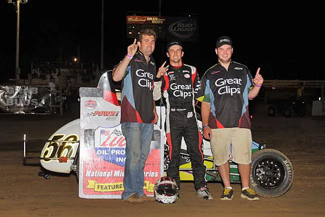 Darren in POWRi National Midget Series victory lane!