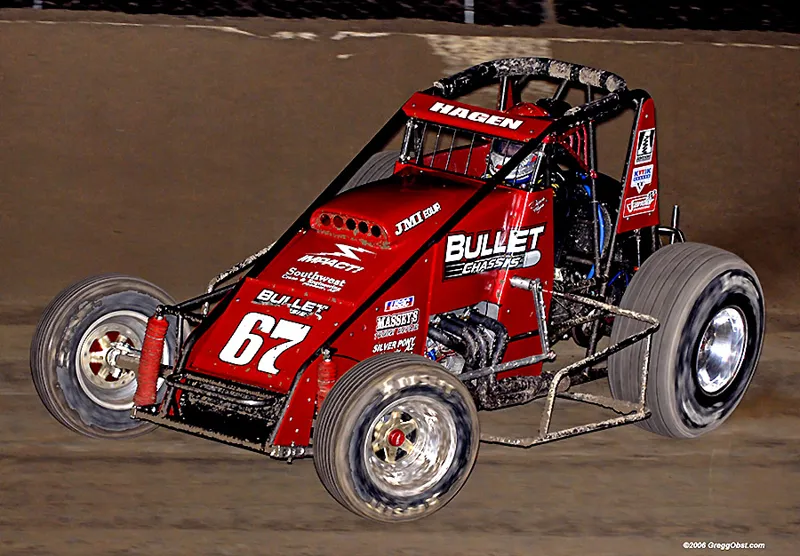 Darren racing the Keith Kunz Motorsports sprint car.